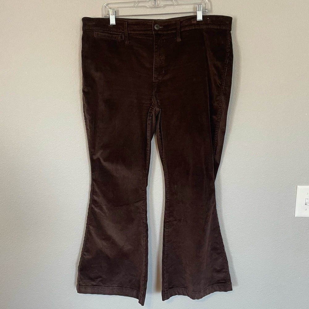Madewell The Perfect Vintage Flare Pant in Brown Corduroy - Size 33 Petite - Picture 5 of 10